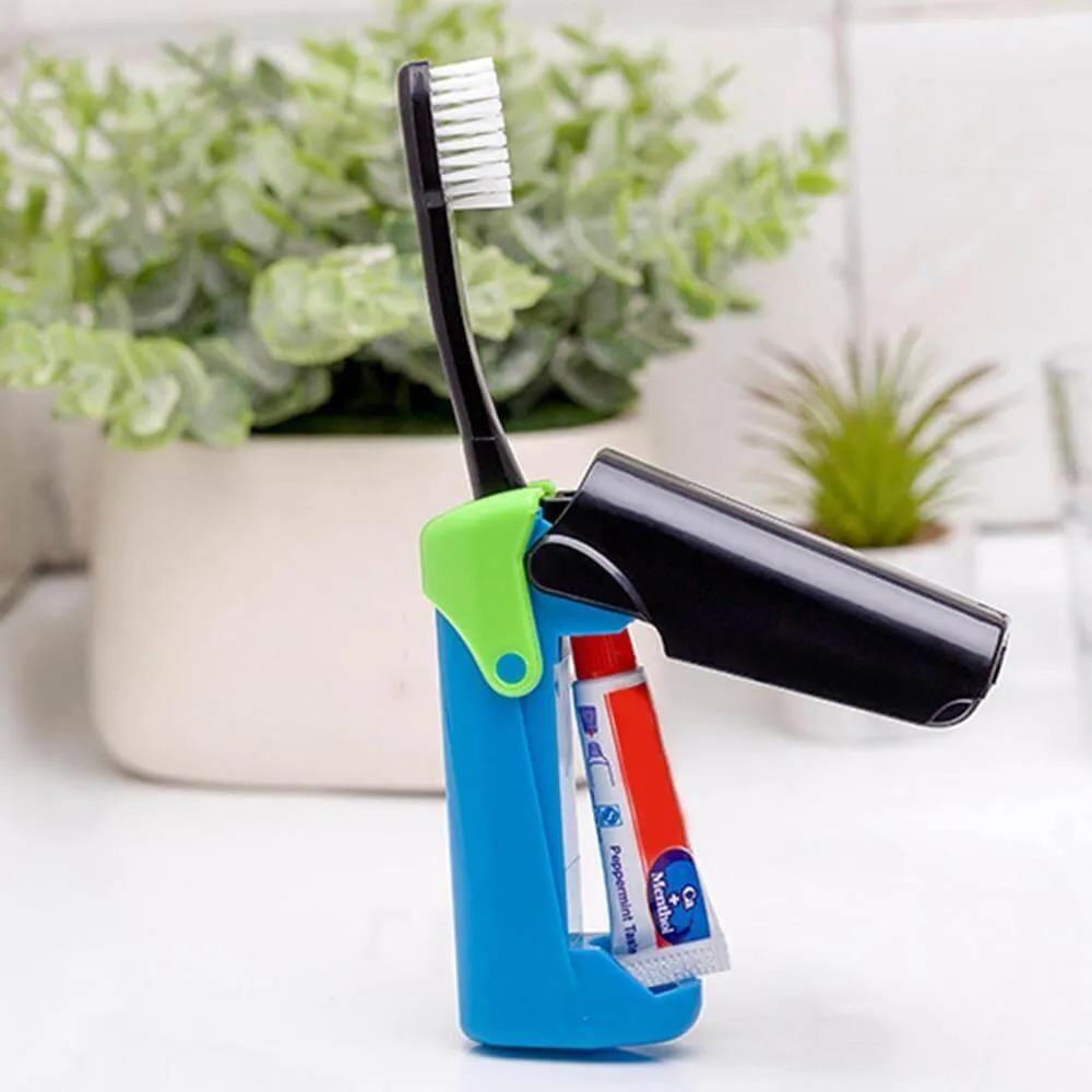 2in1 Foldable Travel Hiking Toothbrush Kit