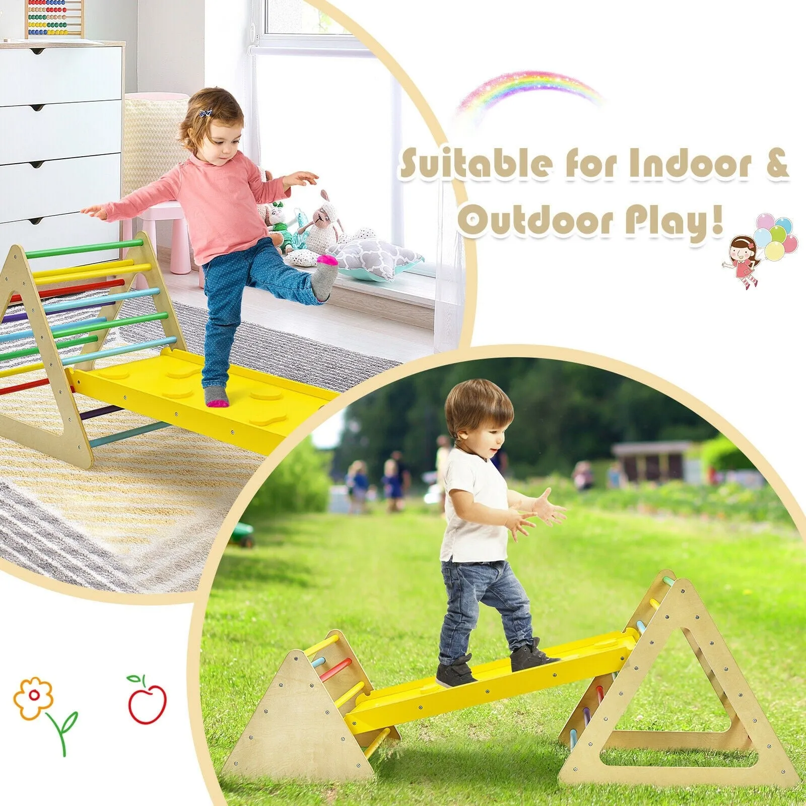 3-in-1 Climbing Ladder & Ramp Set