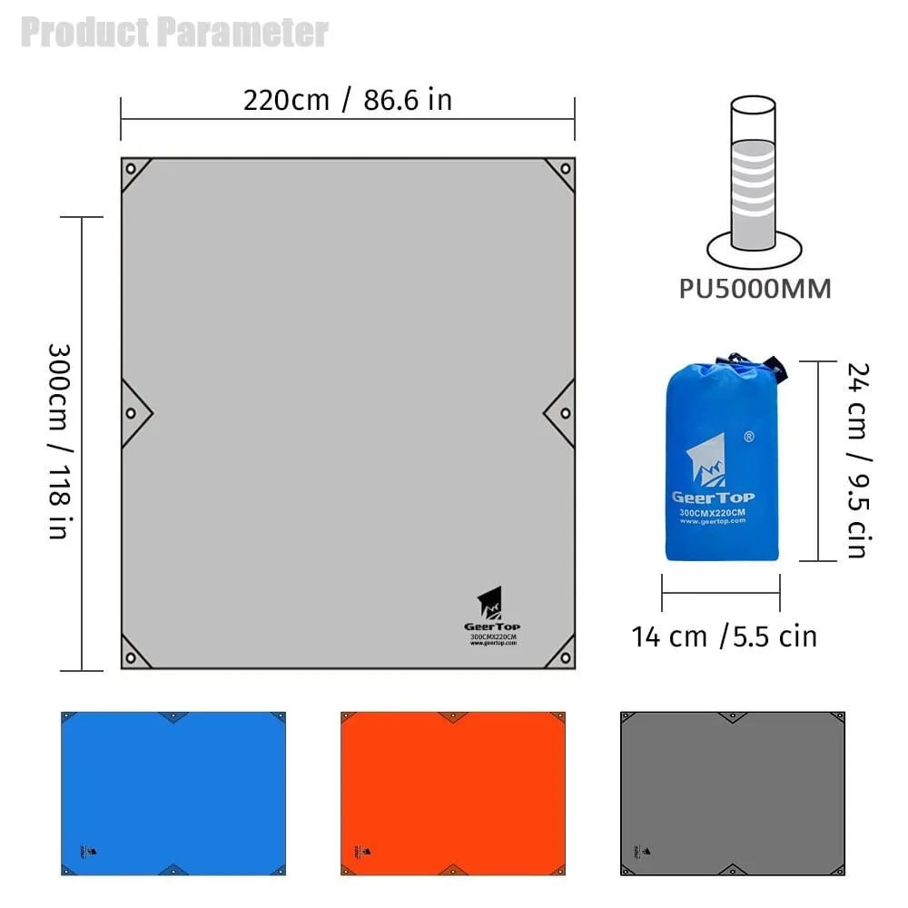 300 x 220cm Oxford Ground Sheet Tent Tarp