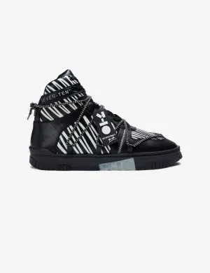 717 black white graphic high-top sneaker