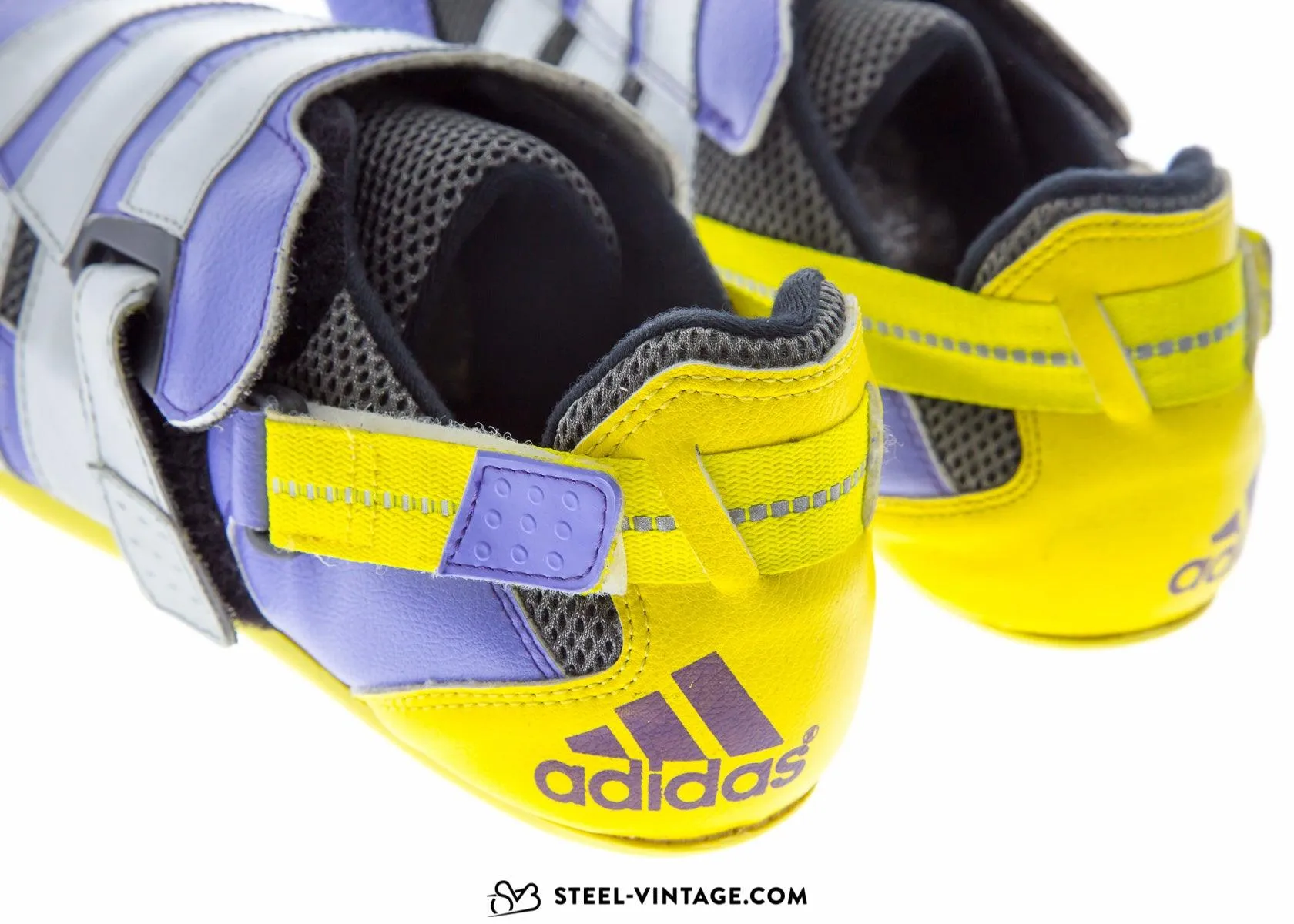 Adidas Bassano Purple Yellow Cycling Shoes NOS 42