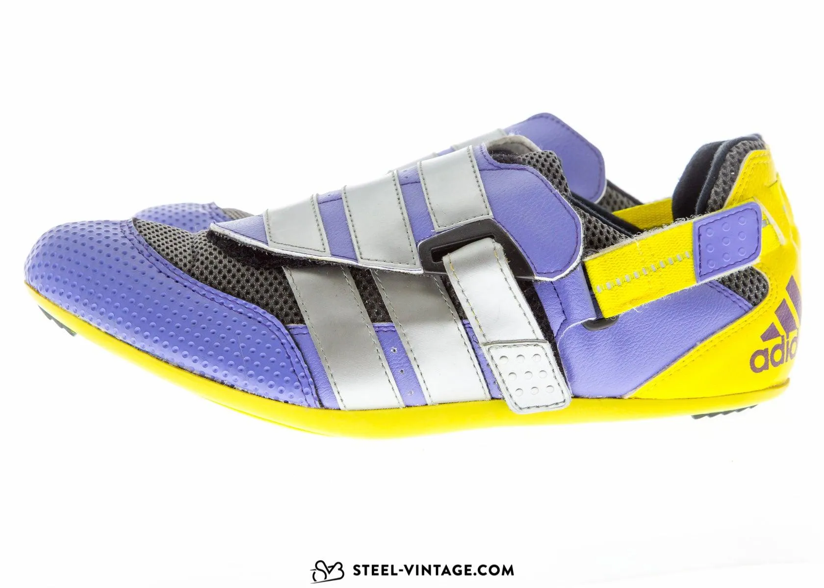 Adidas Bassano Purple Yellow Cycling Shoes NOS 42