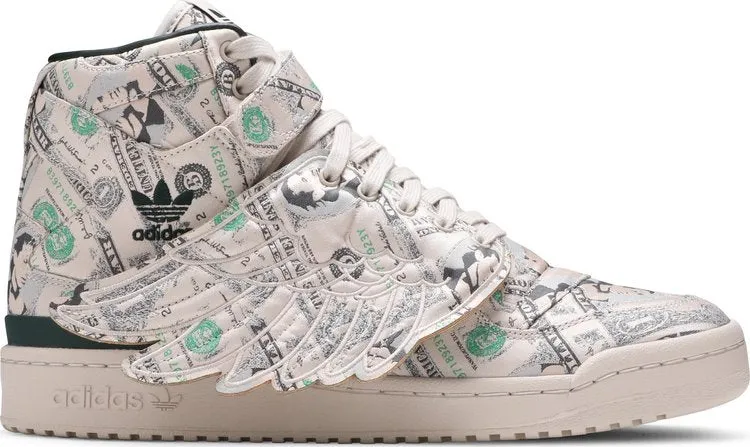 Adidas Jeremy Scott x Forum Wings 1.0 'Money' sneakers, cream