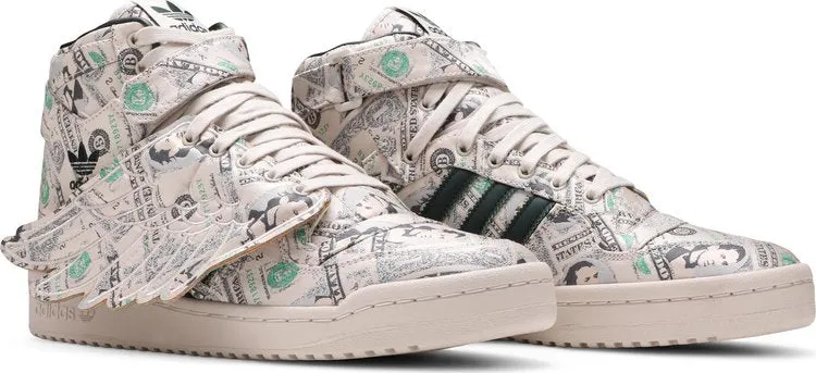 Adidas Jeremy Scott x Forum Wings 1.0 'Money' sneakers, cream