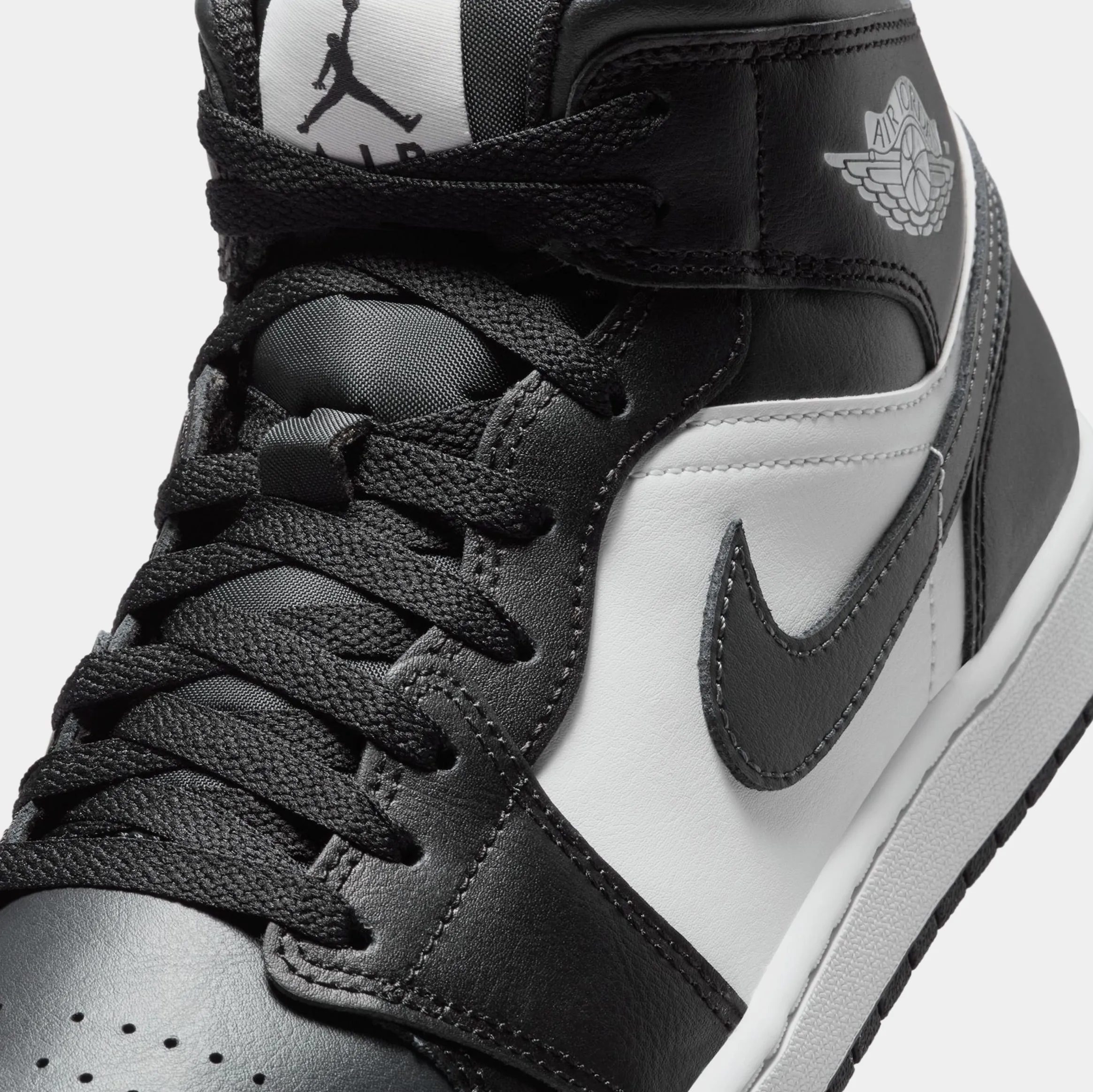 Air Jordan 1 Mid Off Noir Mens Lifestyle Shoes (Grey/Black/White)