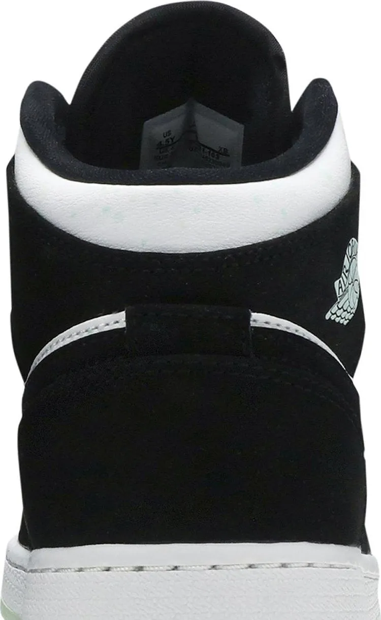 Air Jordan 1 Mid SE GS Glow in the Dark Panda sneakers, white