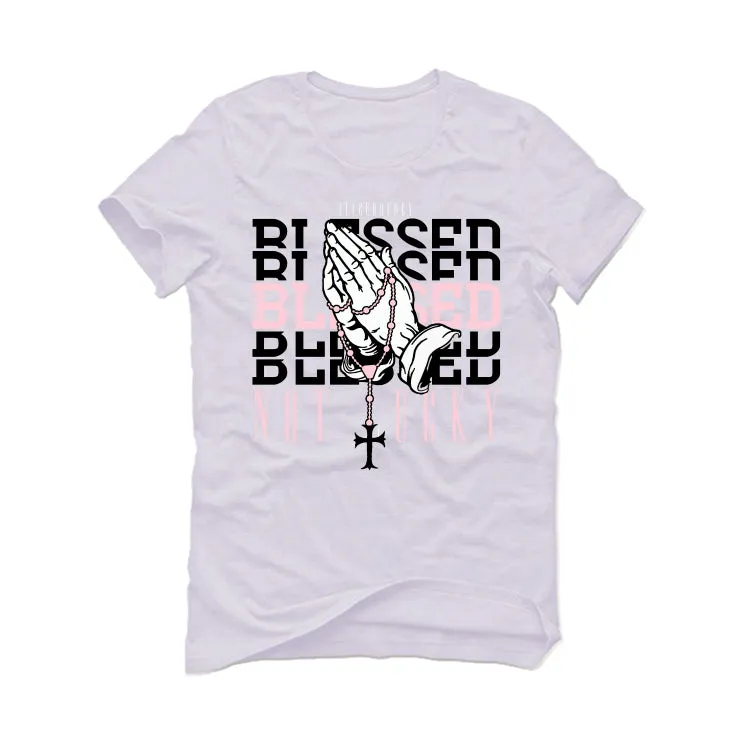 Air Jordan 11 WMNS “Neapolitan” | illcurrency White T-Shirt (Blessed not lucky)