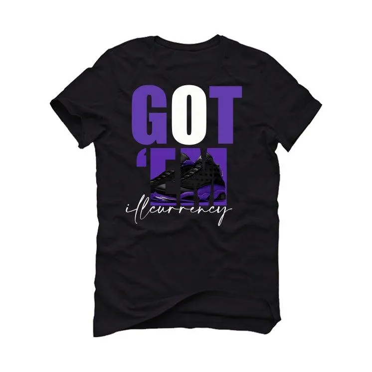 Air Jordan 13 “Court Purple” Black T-Shirt (Got Em)