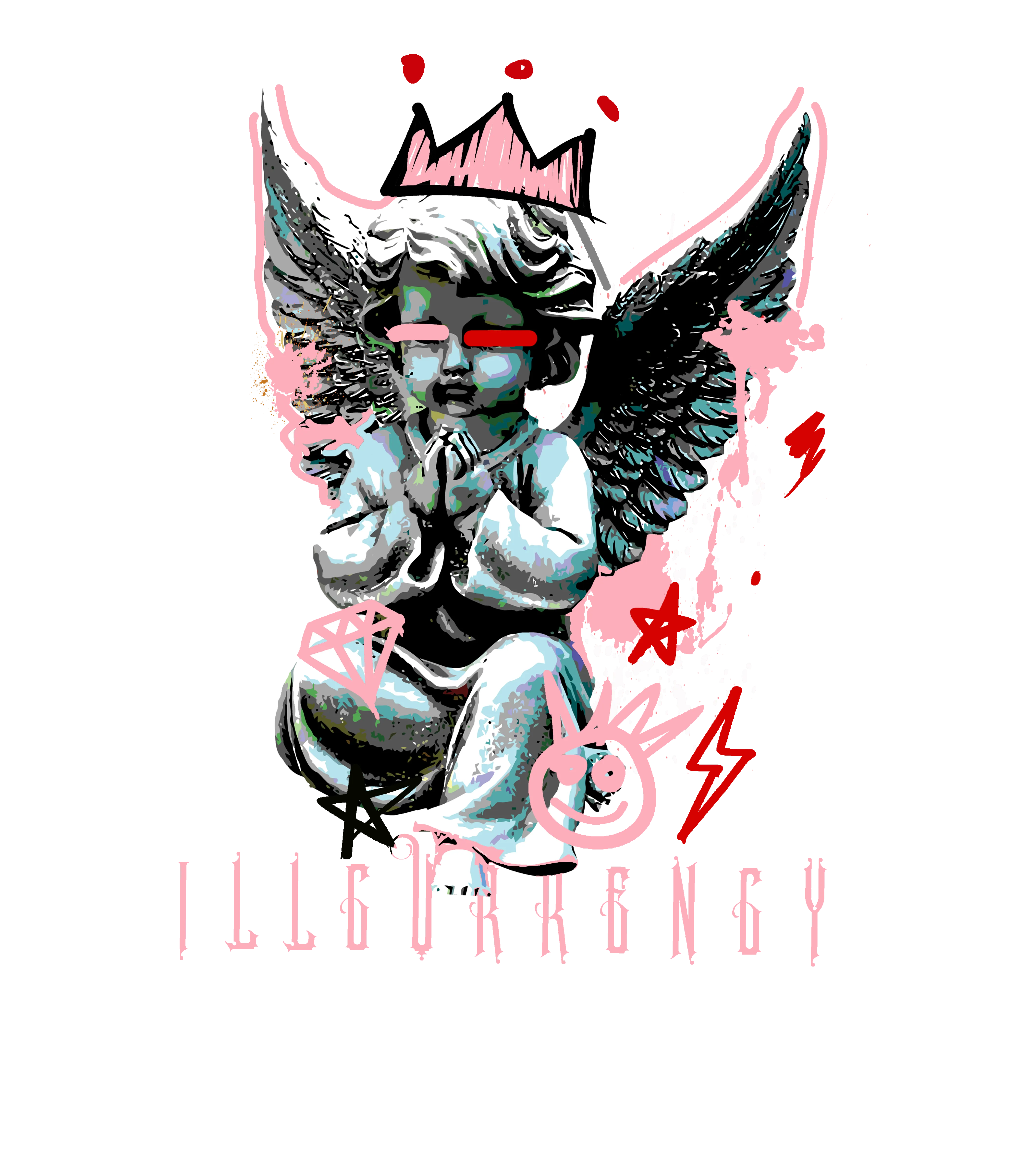 Air Jordan 3 Wings White T-Shirt (Graffiti Angel)| illcurrency