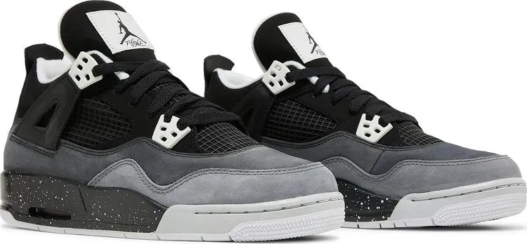 Air Jordan 4 Retro GS Fear Sneakers, Black