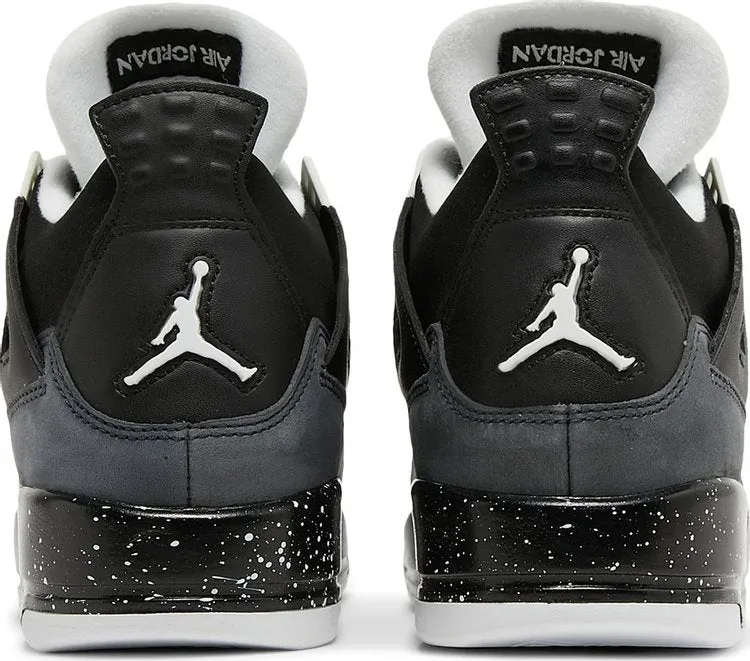 Air Jordan 4 Retro GS Fear Sneakers, Black