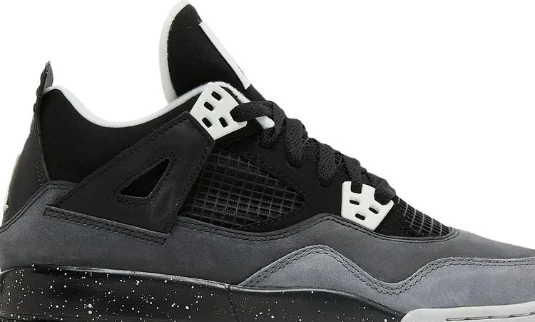 Air Jordan 4 Retro GS Fear Sneakers, Black