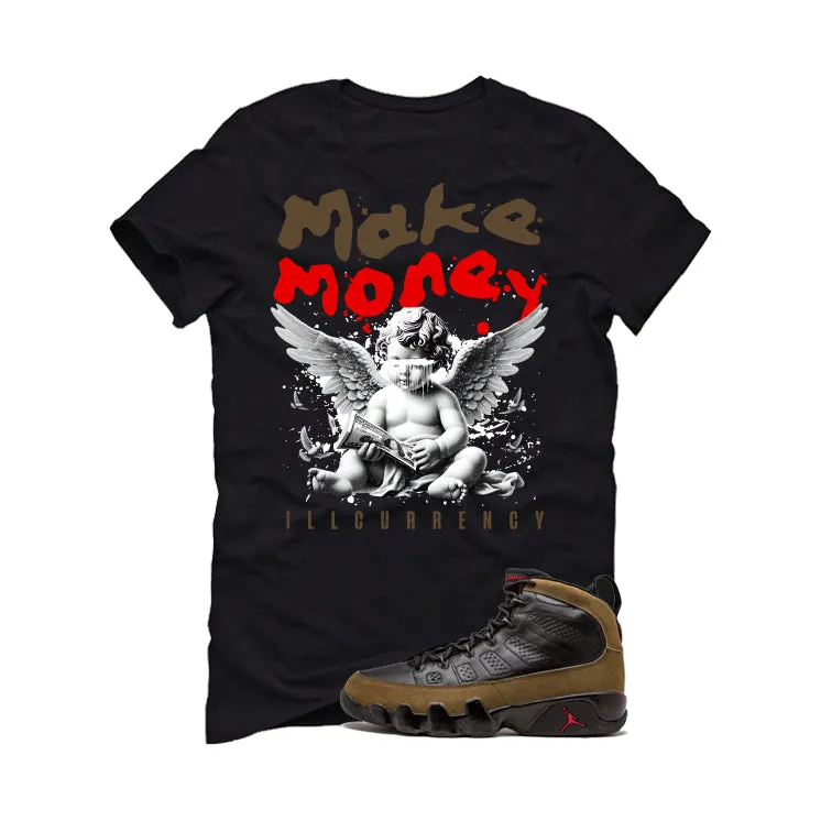 Air Jordan 9 Olive Black T-Shirt (Make Money)| illcurrency