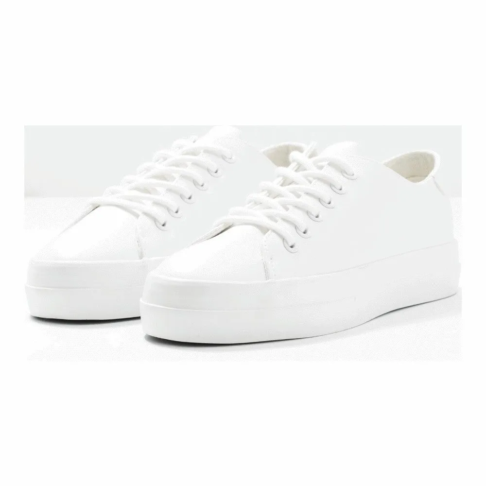 Anna Field Zapatillas Faux Leather Sneakers, White