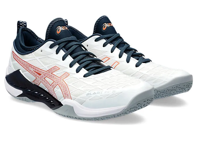 Asics Blast FF 3 Men's Court Shoes, White/Pure Bronze