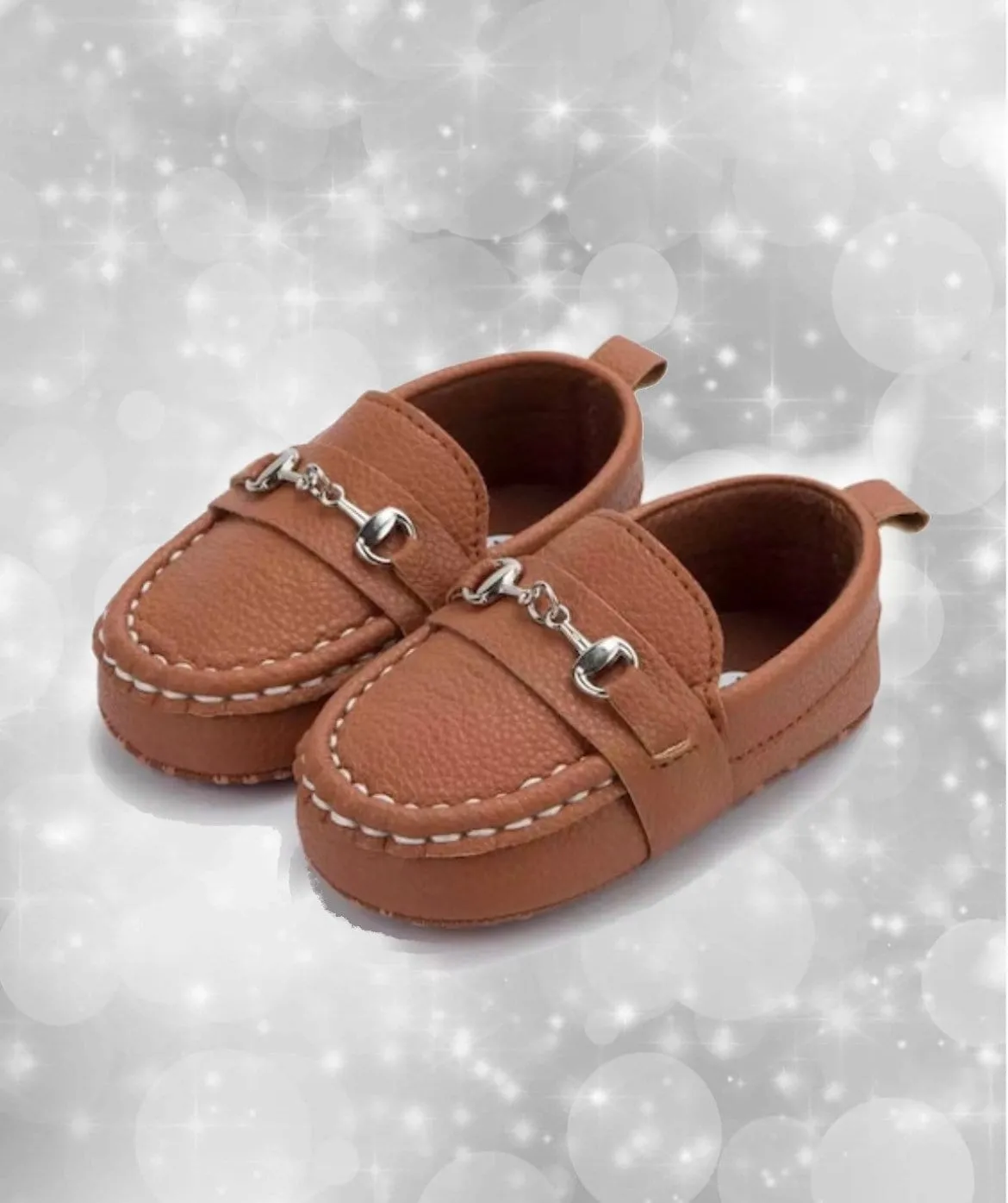 Baby Shoes - Boys Moccasin Loafers -  Tan