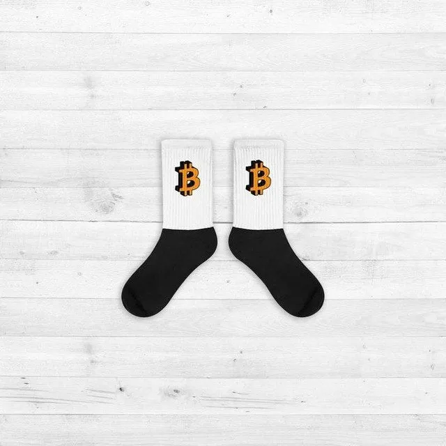 Bitcoin socks GOLD BLACK editon for men women buy today free shipping