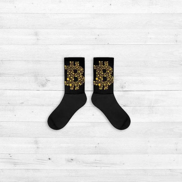 Bitcoin socks GOLD BLACK editon for men women buy today free shipping