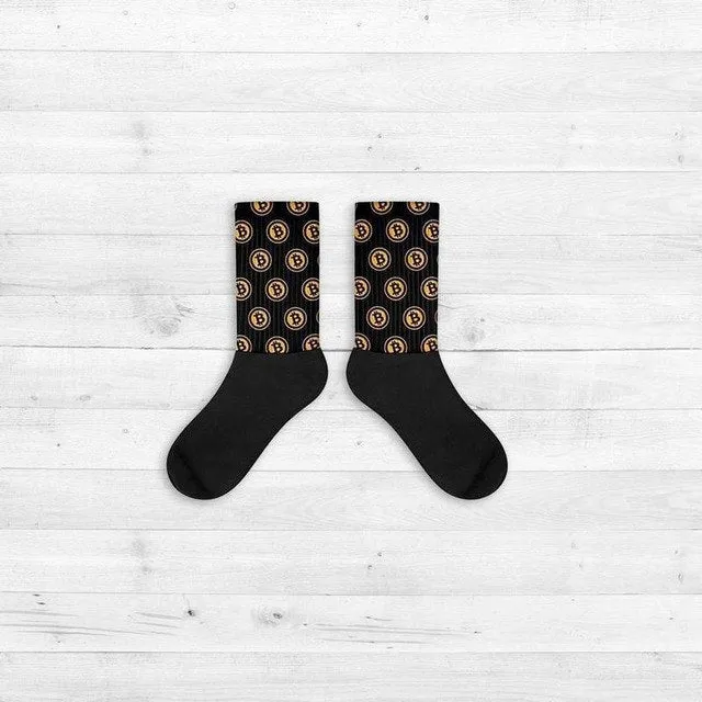 Bitcoin socks GOLD BLACK editon for men women buy today free shipping