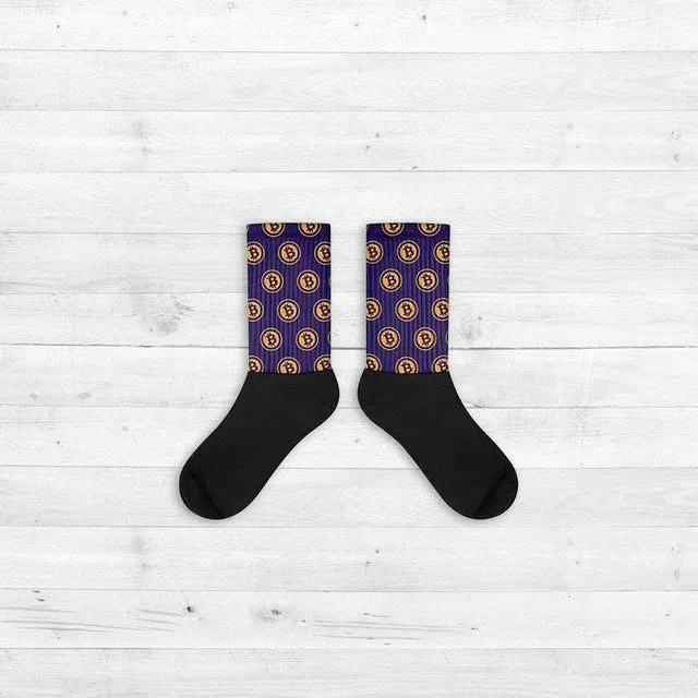 Bitcoin socks GOLD BLACK editon for men women buy today free shipping