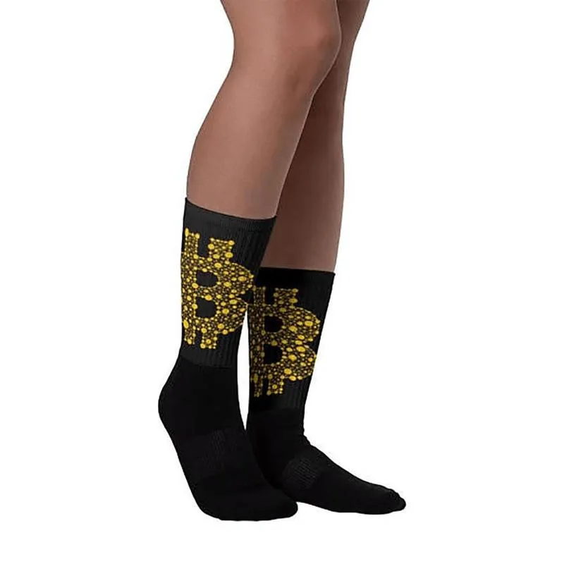 Bitcoin socks GOLD BLACK editon for men women buy today free shipping