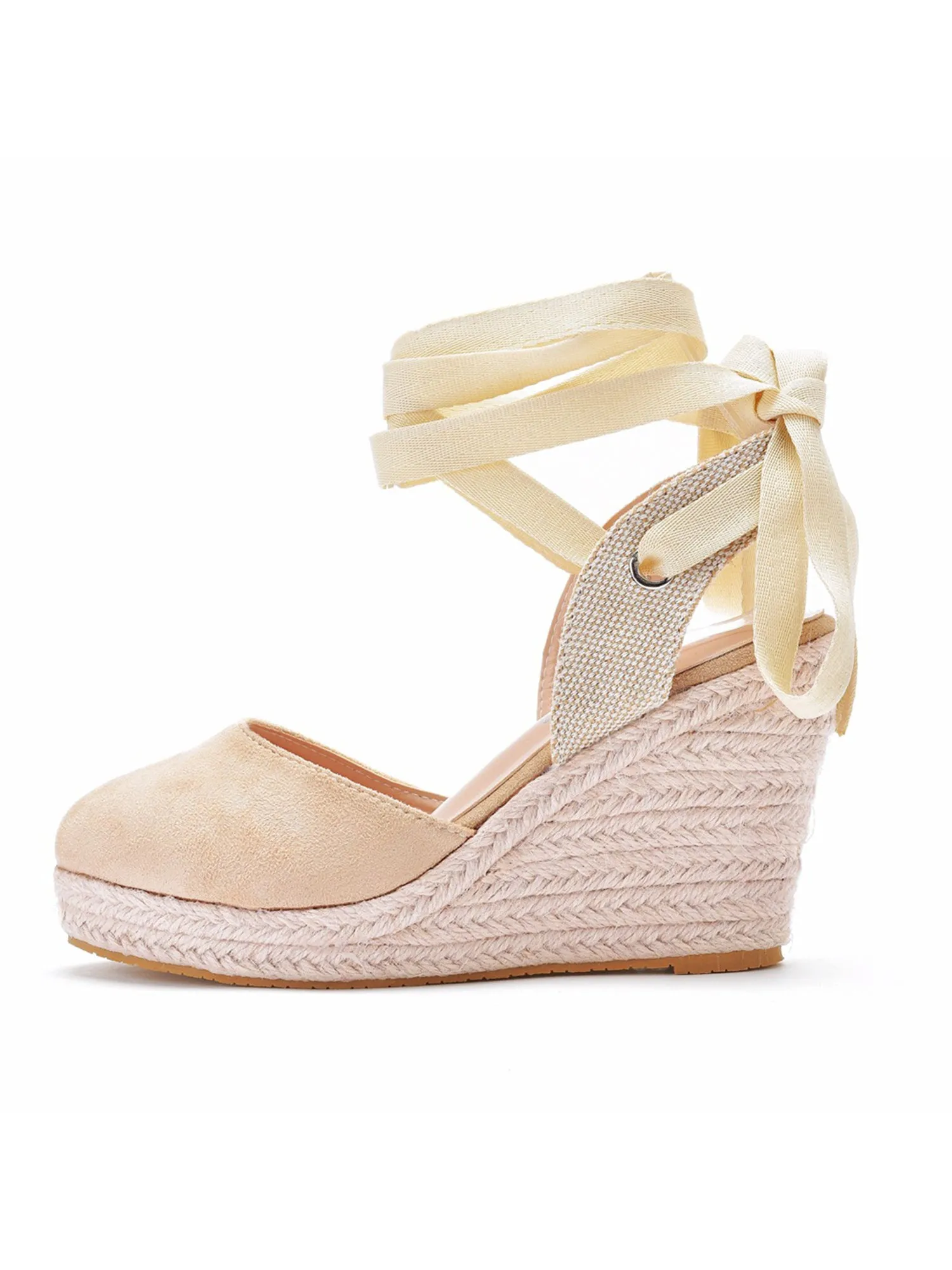 Bohemian Round Toe Platform Espadrille Wedge Heels