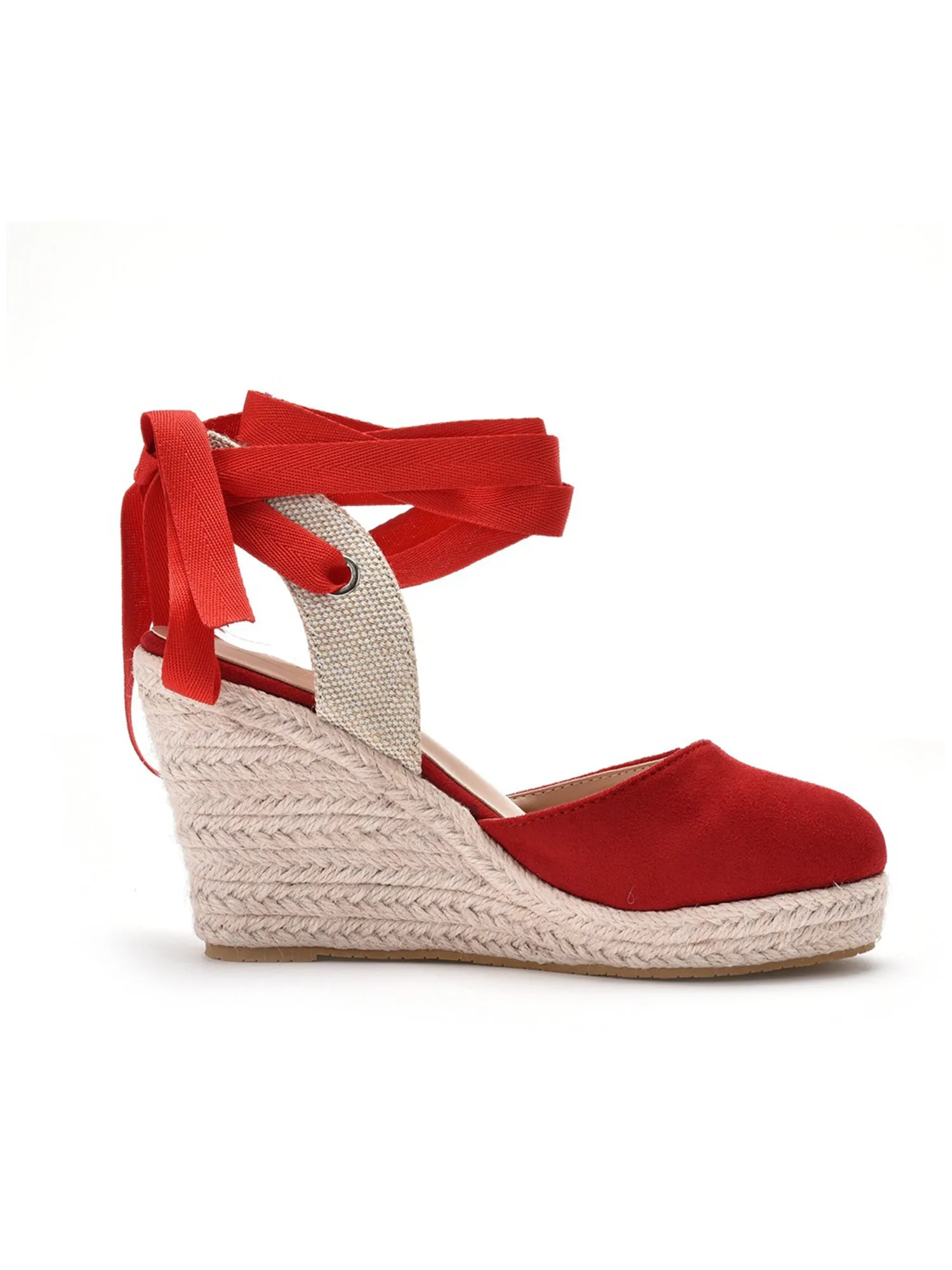 Bohemian Round Toe Platform Espadrille Wedge Heels