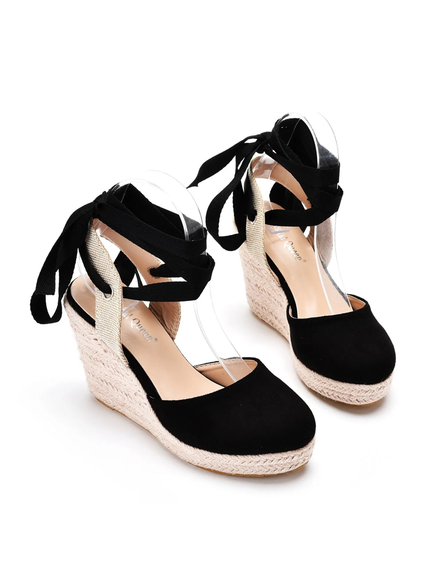 Bohemian Round Toe Platform Espadrille Wedge Heels