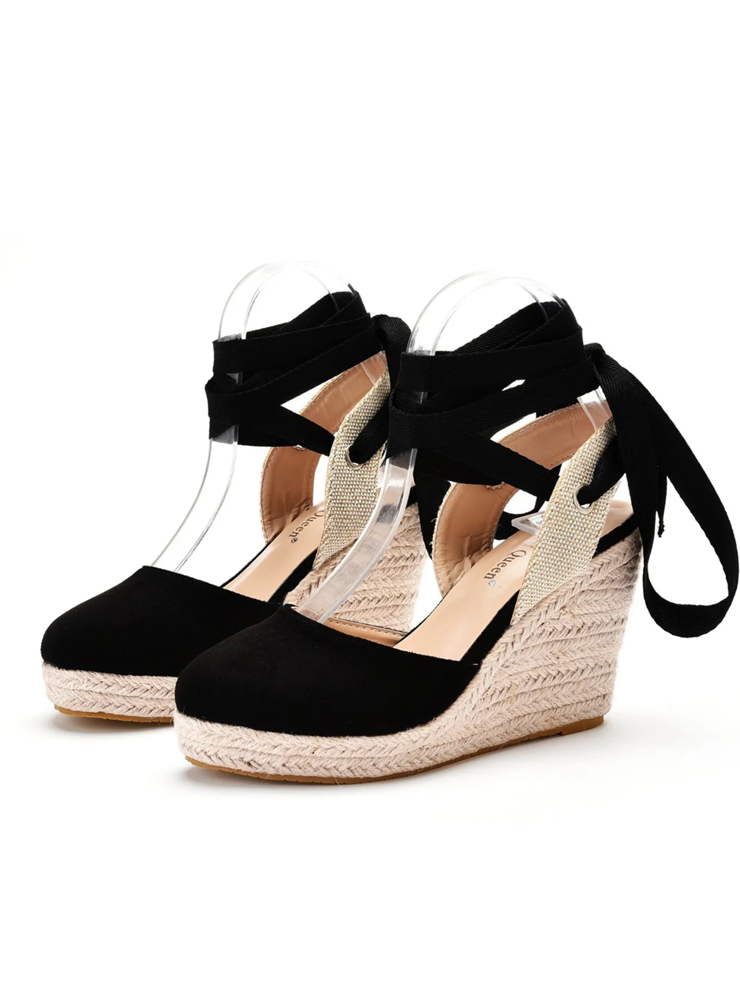 Bohemian Round Toe Platform Espadrille Wedge Heels