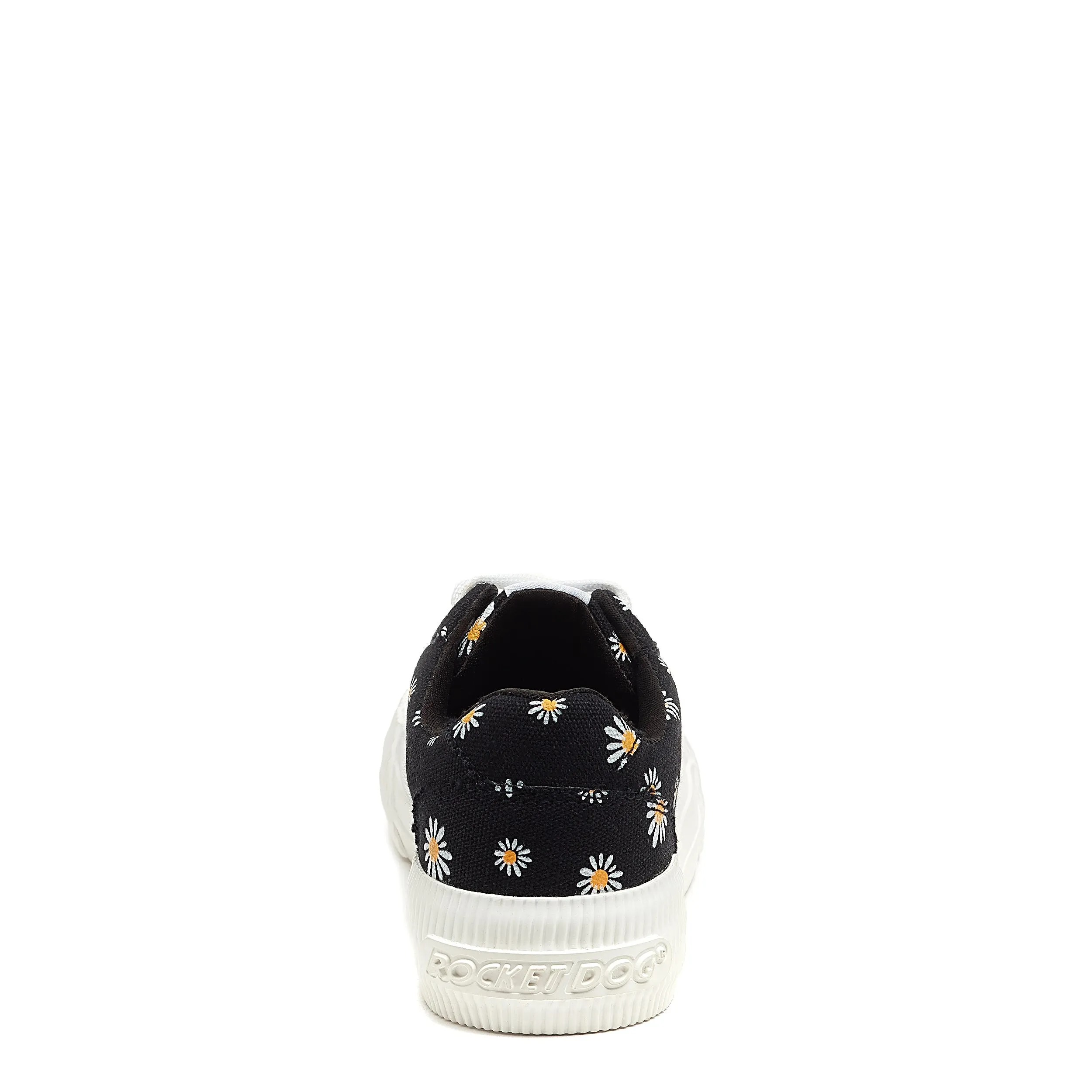 Cheery Daisy Print Black Sneaker