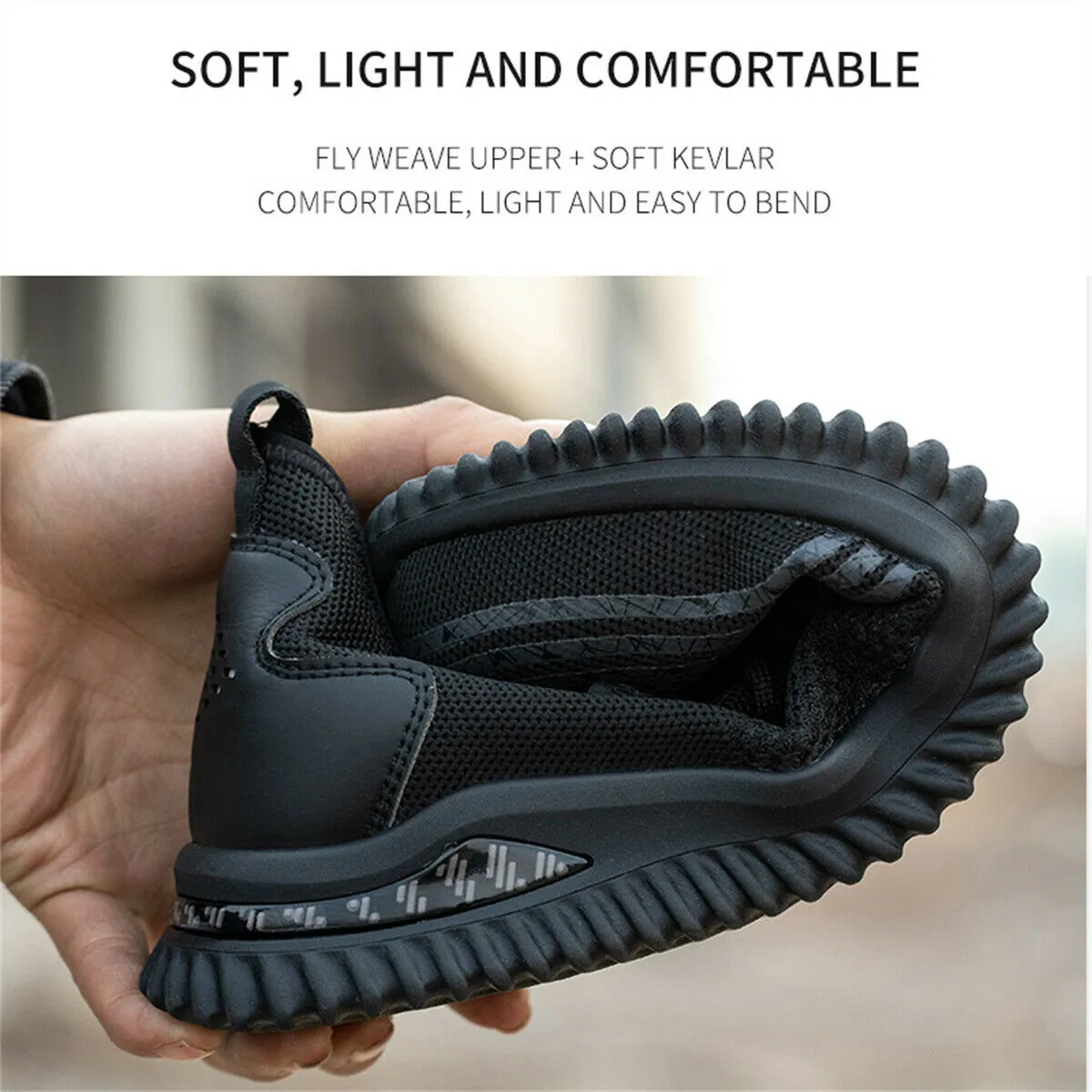 Composite Steel Toe Shoe Men Indestructible Safety Sneaker Comfortable Work Shoes