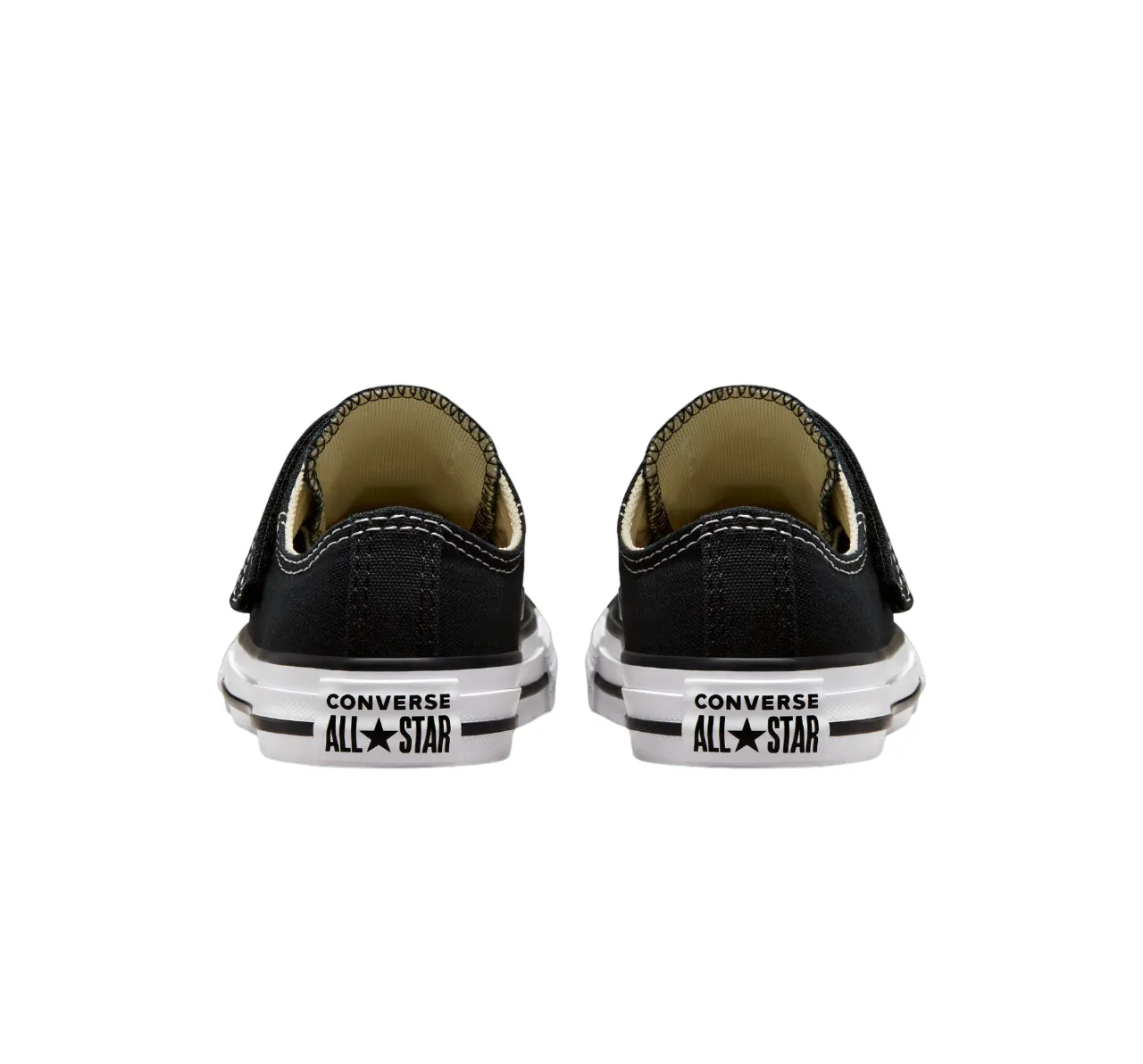 Converse scarpa sneaker da ragazzi con laccio elastico e velcro Chuck Taylor All Star 372881C nero bianco