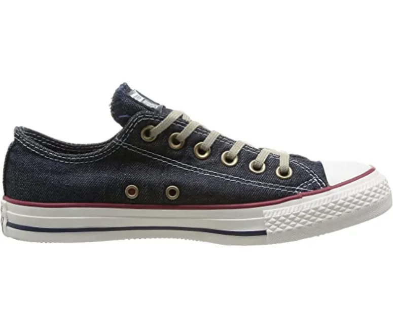 Converse scarpa sneakers da uomo in denim Ct OX 148497C blu scuro