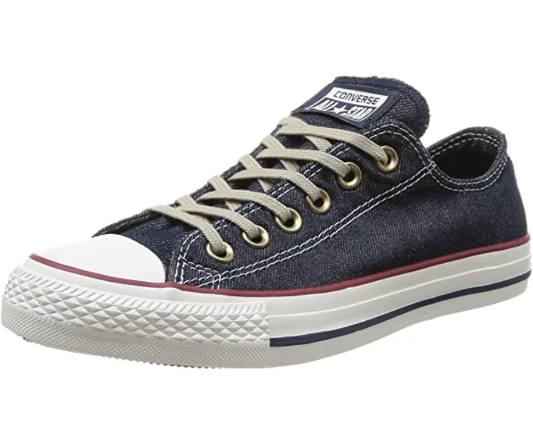 Converse scarpa sneakers da uomo in denim Ct OX 148497C blu scuro