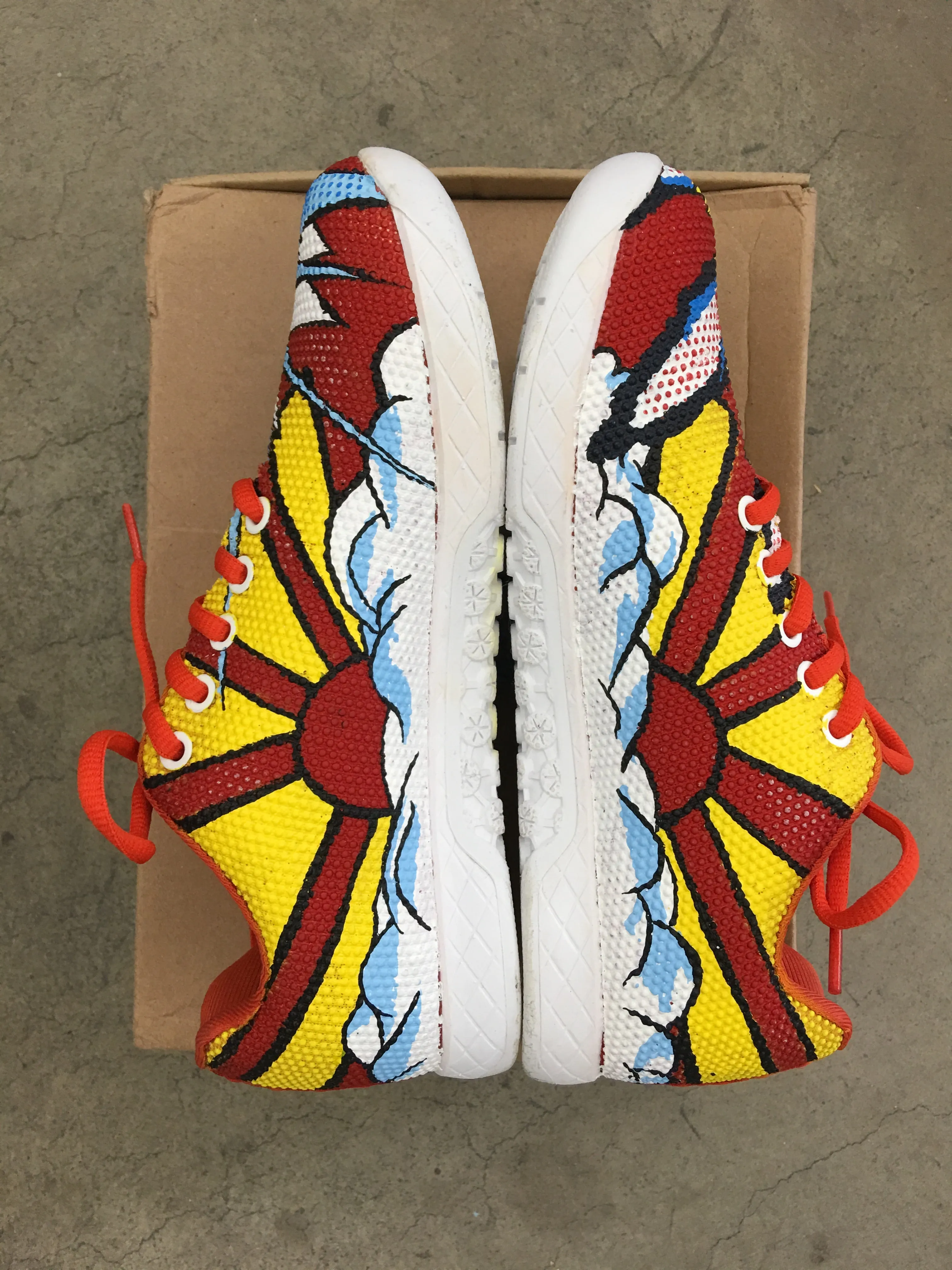 Custom Painted Roy Lichtenstein Pop Art Theme NOBULL Trainers