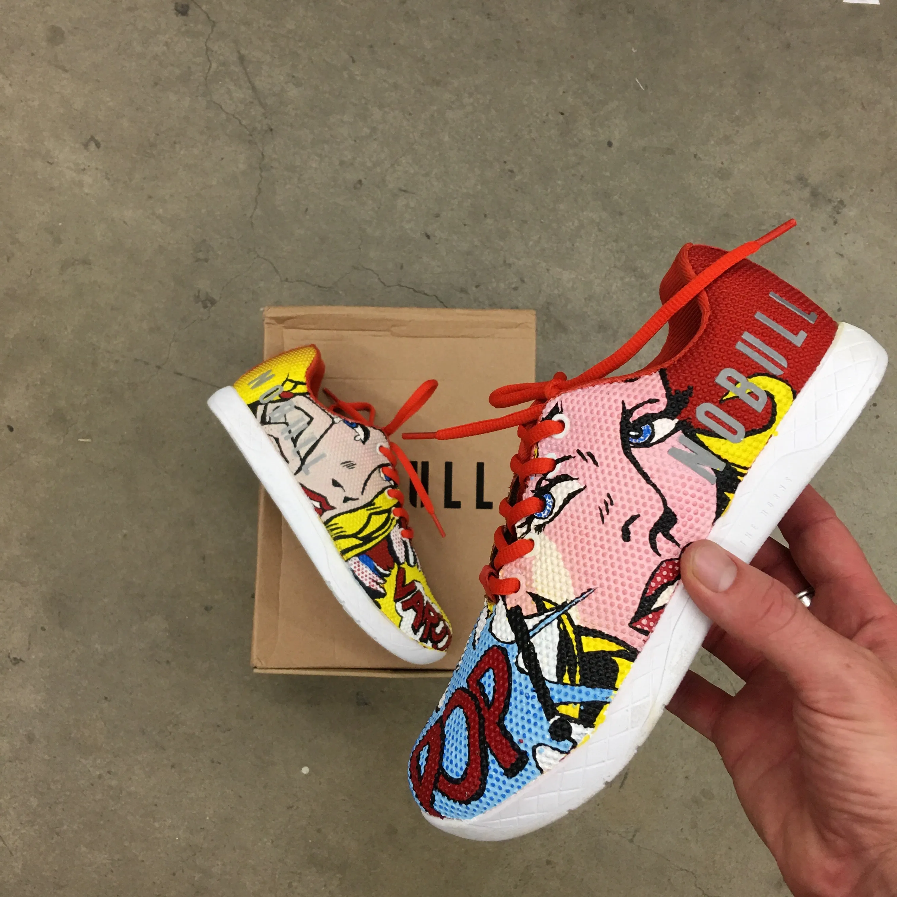 Custom Painted Roy Lichtenstein Pop Art Theme NOBULL Trainers