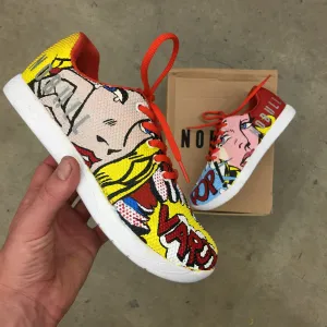 Custom Painted Roy Lichtenstein Pop Art Theme NOBULL Trainers