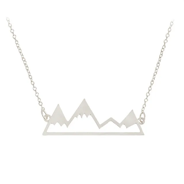 Cute snowy mountain 18″ necklace