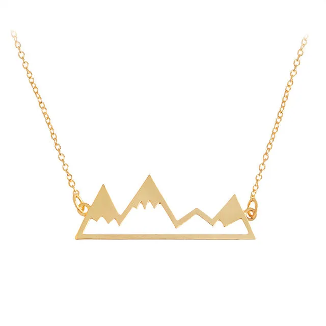 Cute snowy mountain 18″ necklace