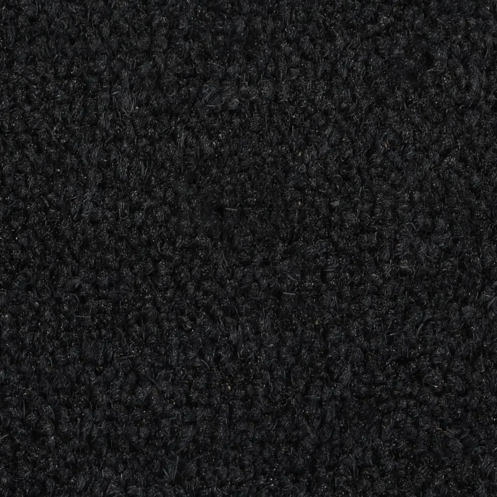 Door Mat Black Half Round 60x90 cm Tufted Coir