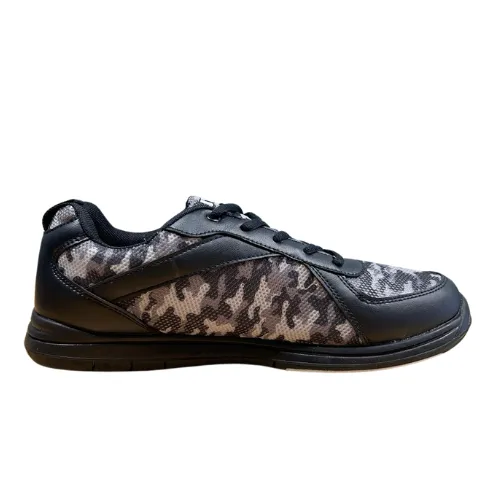 ELITE Men's Pinnacle Grey/Camo Athletic Lace Up Bowling Shoes