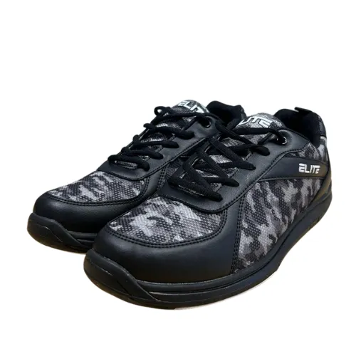 ELITE Men's Pinnacle Grey/Camo Athletic Lace Up Bowling Shoes