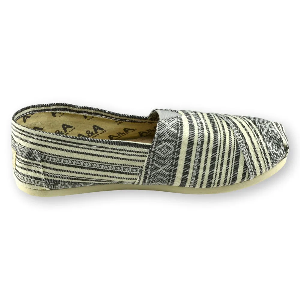 Etnie Gray Canvas Slip On Shoes Alpargatas (Unisex)