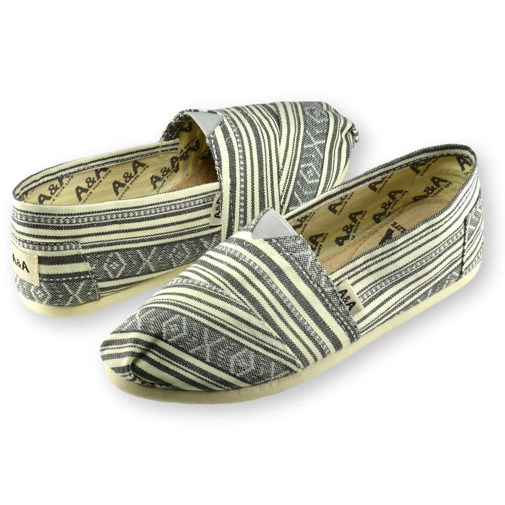 Etnie Gray Canvas Slip On Shoes Alpargatas (Unisex)