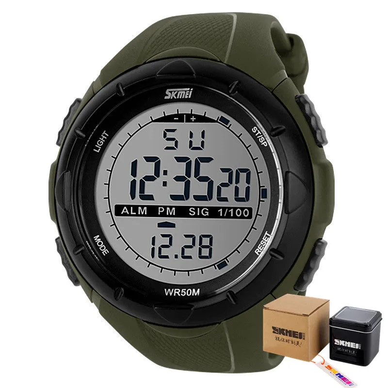 Fashion Simple Sport watch Men Military Watches Alarm Clock Shock Resistant Waterproof Digital Watch reloj hombre