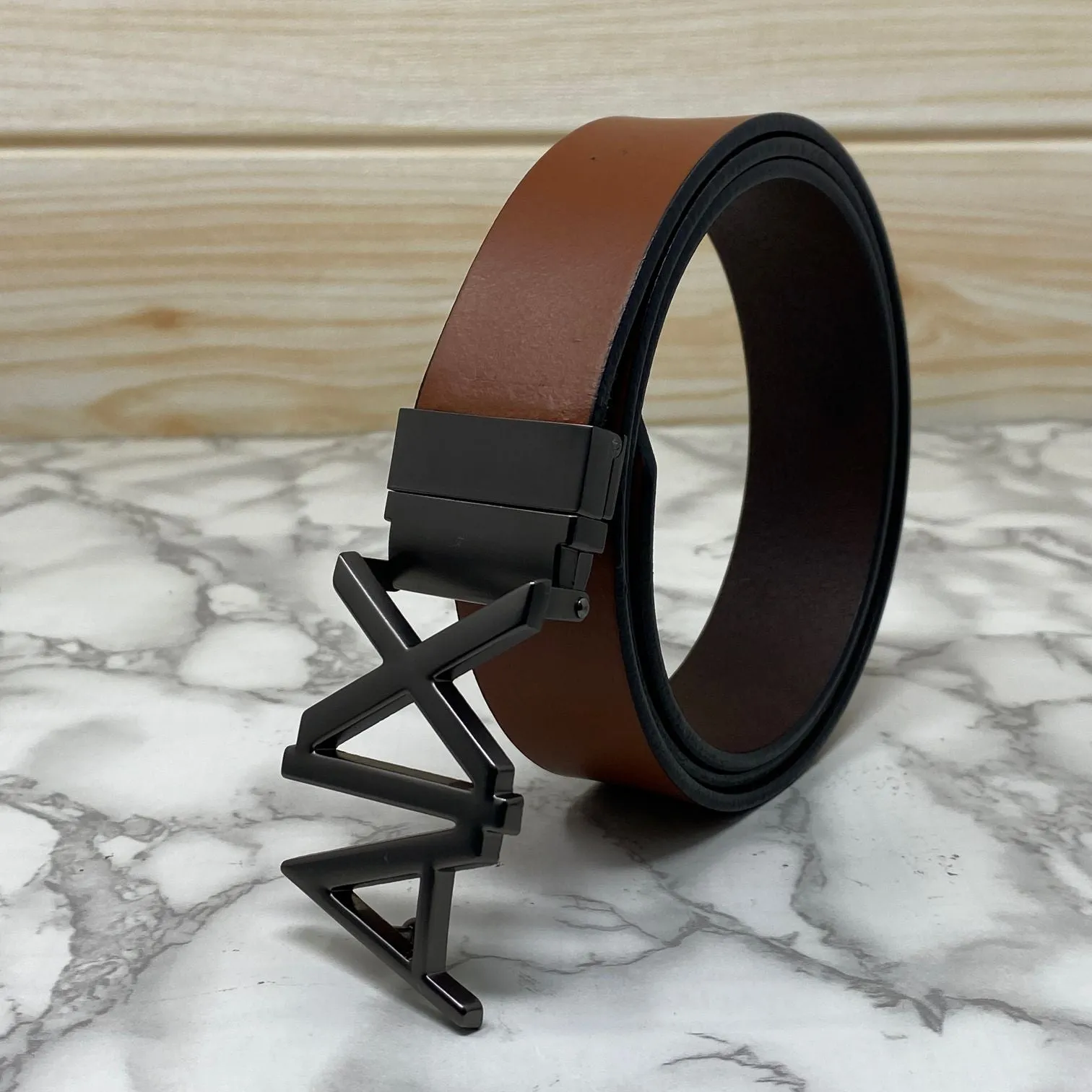 Fashionable AIX Leather Strap Belt -JonasParamount