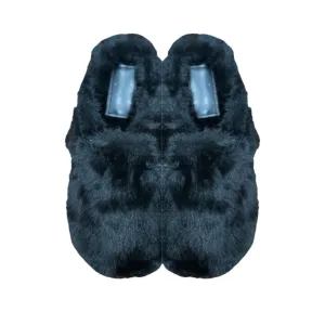 Faux Fur Clogs - Black