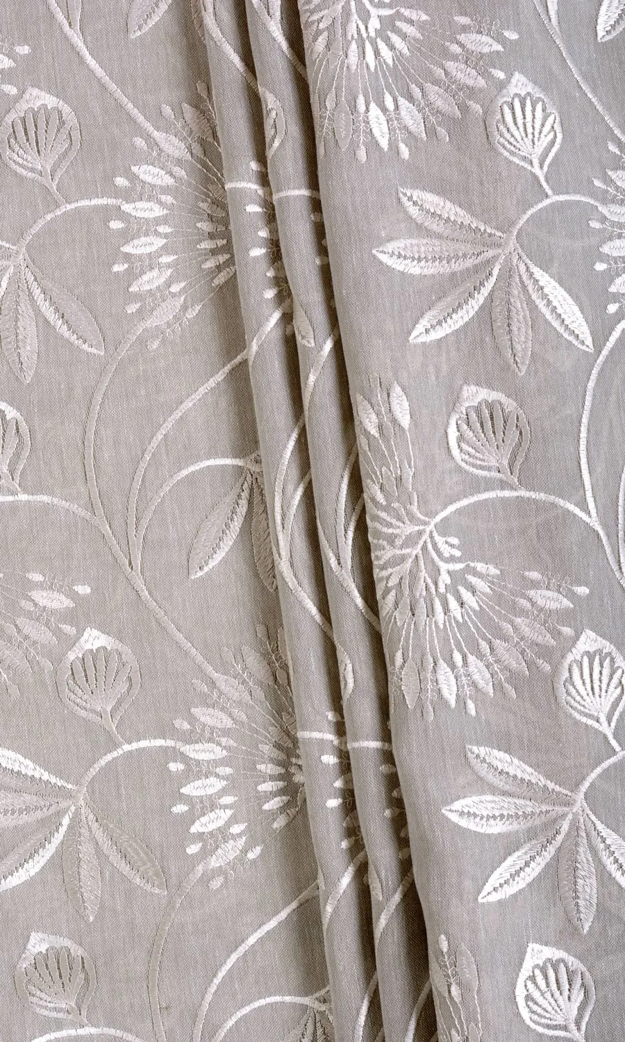 'Foggy Hills' Semi Sheer Window Blinds/ Shades (Warm Gray/ White)