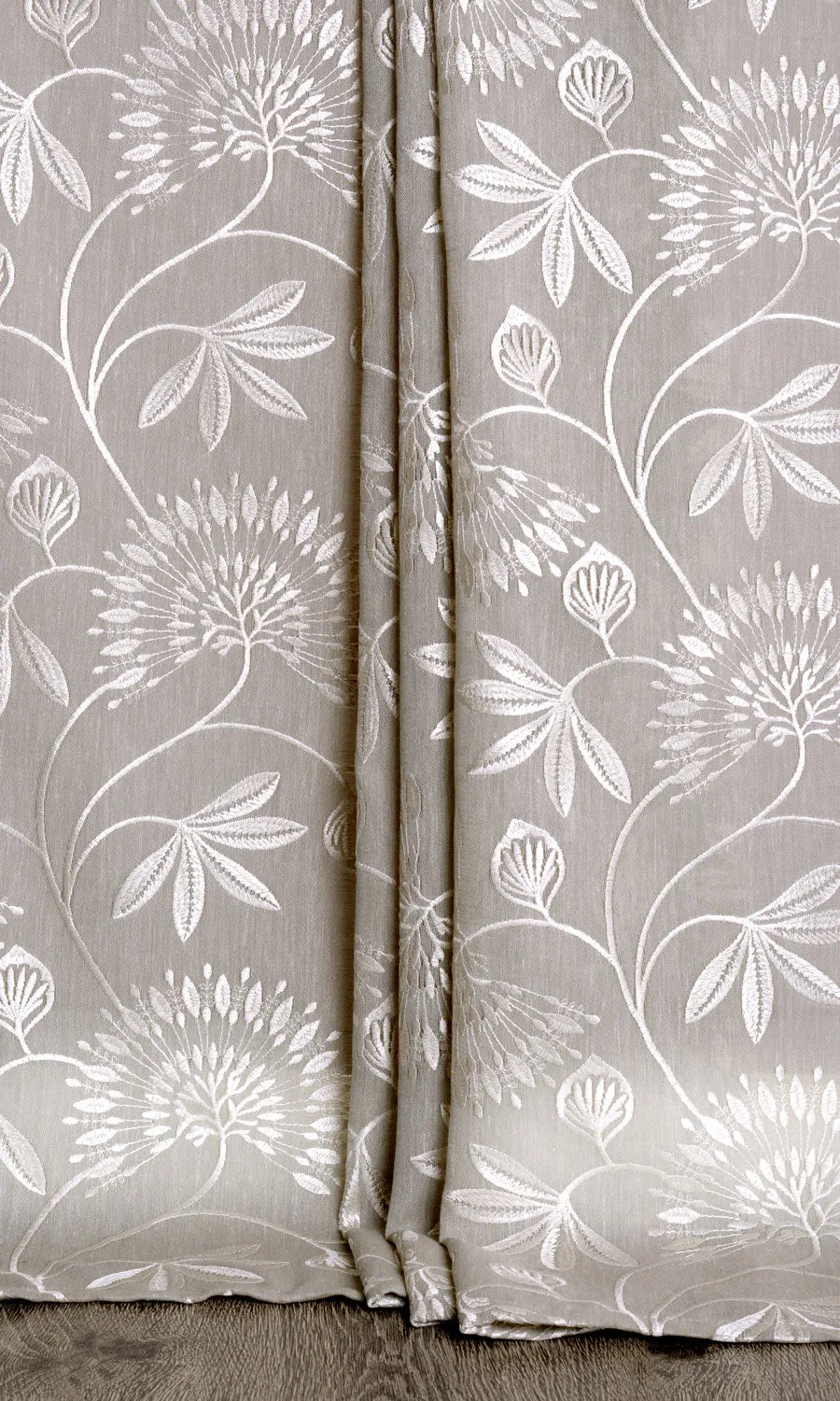 'Foggy Hills' Semi Sheer Window Blinds/ Shades (Warm Gray/ White)