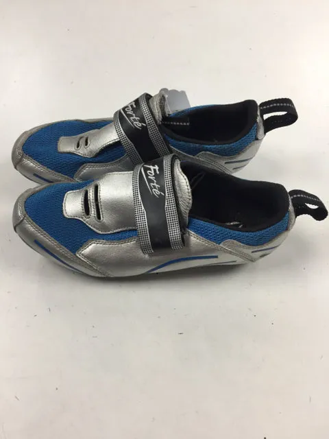 Forte Silver/Blue Sr 7 Used Biking Shoes